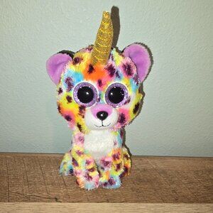 Ty Beanie Boo Giselle Unicorn Leopard 6" Stuffed Animal Plush